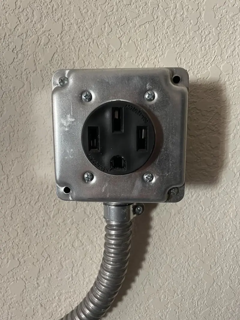 NEMA 14-50 outlet installed for Smart Home Electrical in Wayland